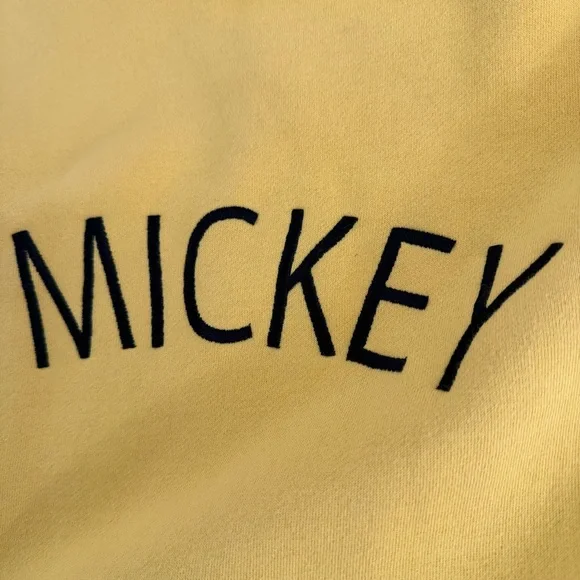 Disney Parks Mickey Sweatshirt Yellow Size Medium Unisex Graphic Embroidery - Picture 9 of 11